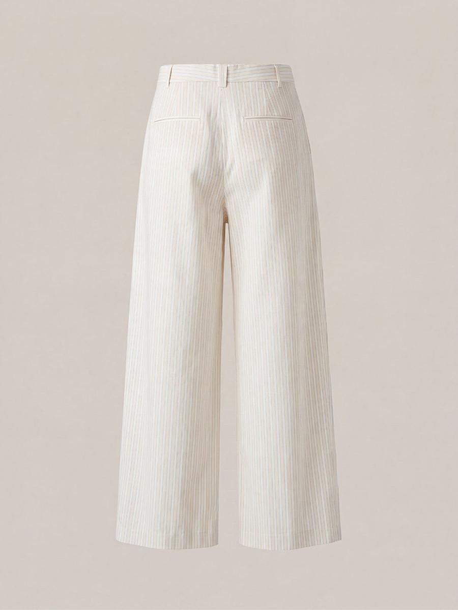 Pantalon large à rayures
