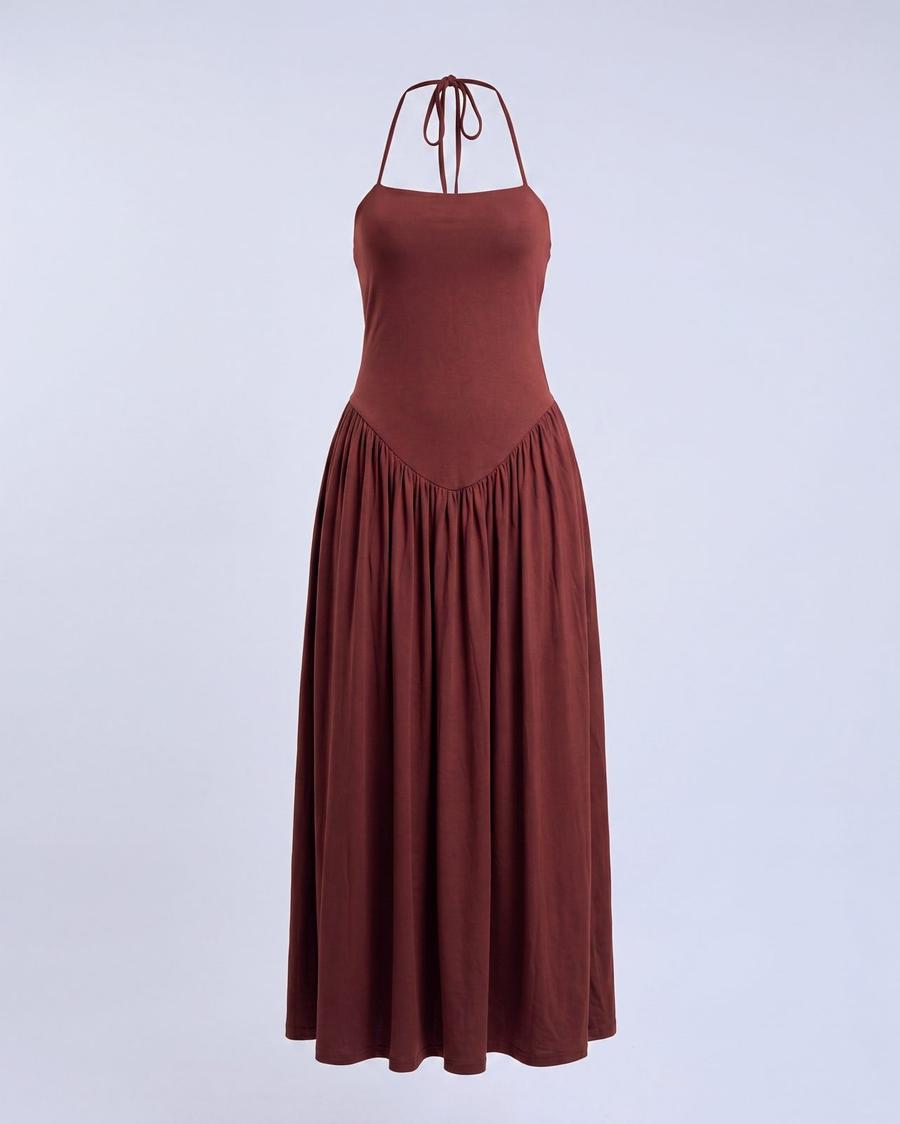 Robe longue fluide dos nu