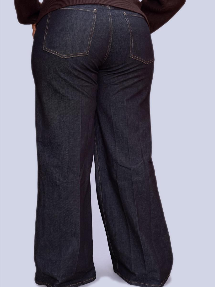 Pantalon Jean Large Bleu