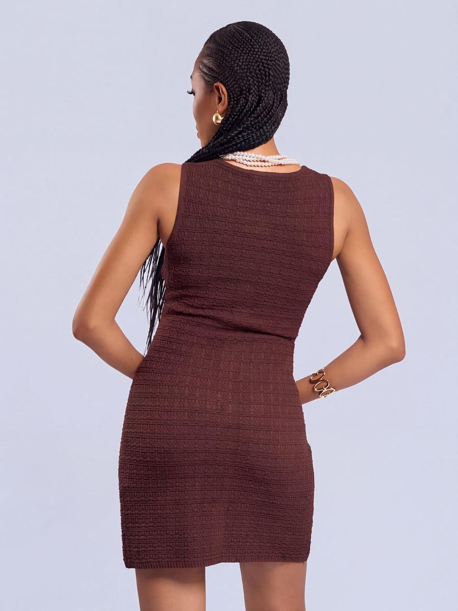 Robe maille boutonnée