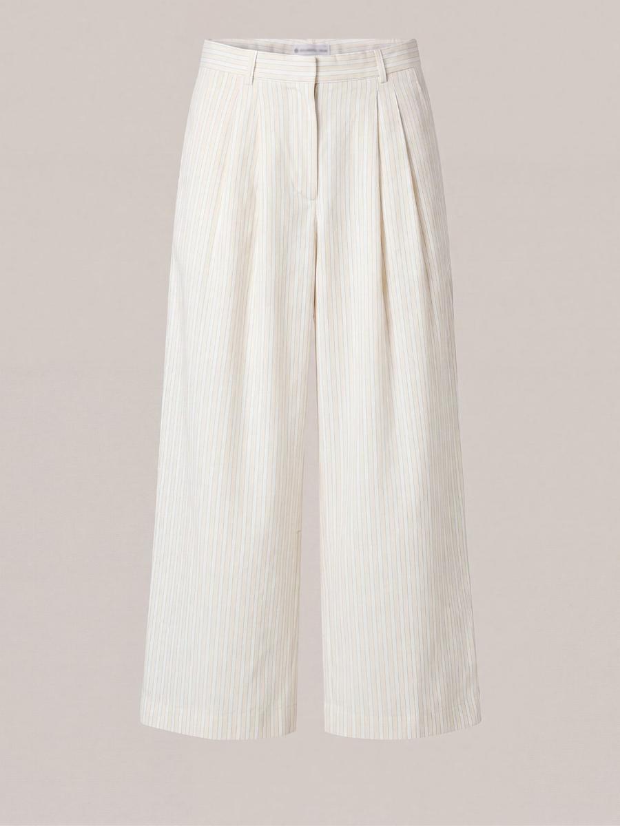 Pantalon large à rayures