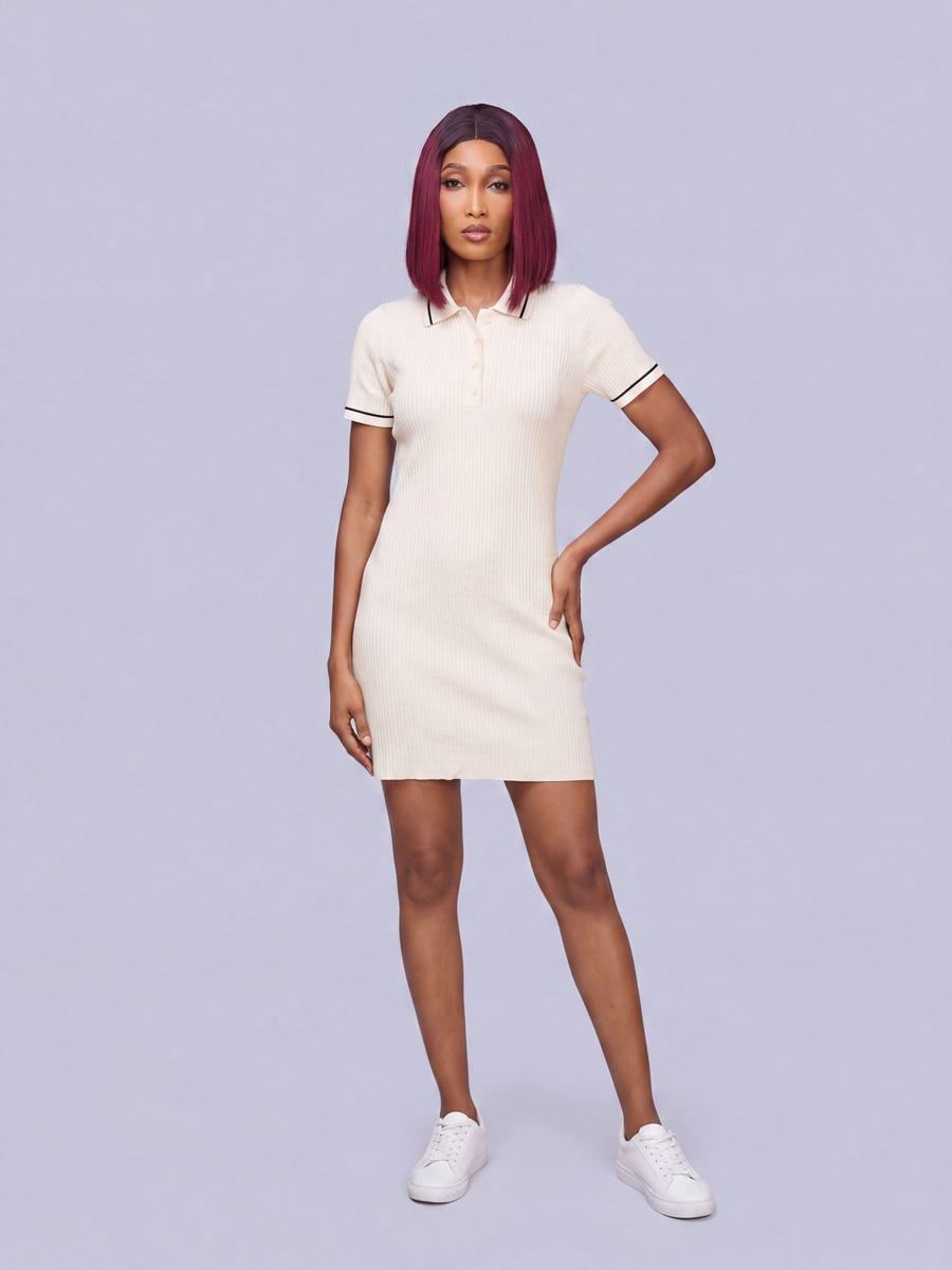 Robe polo en maille