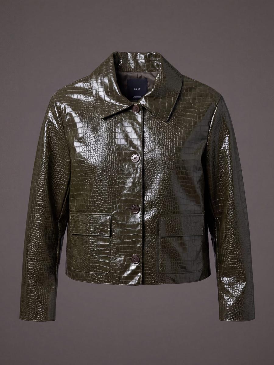 Veste courte simili cuir