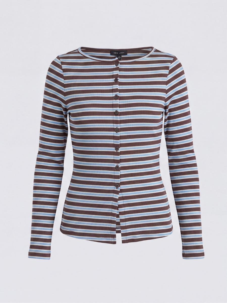 Cardigan cintré à rayures