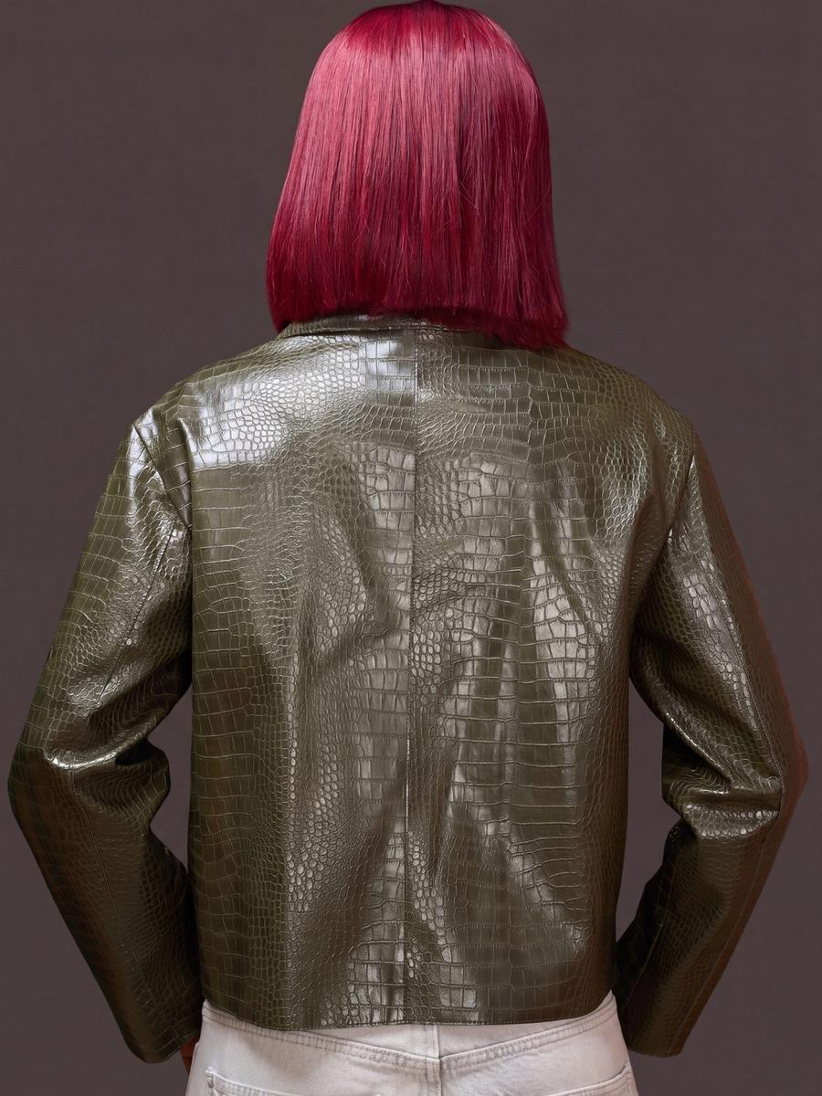 Veste courte simili cuir