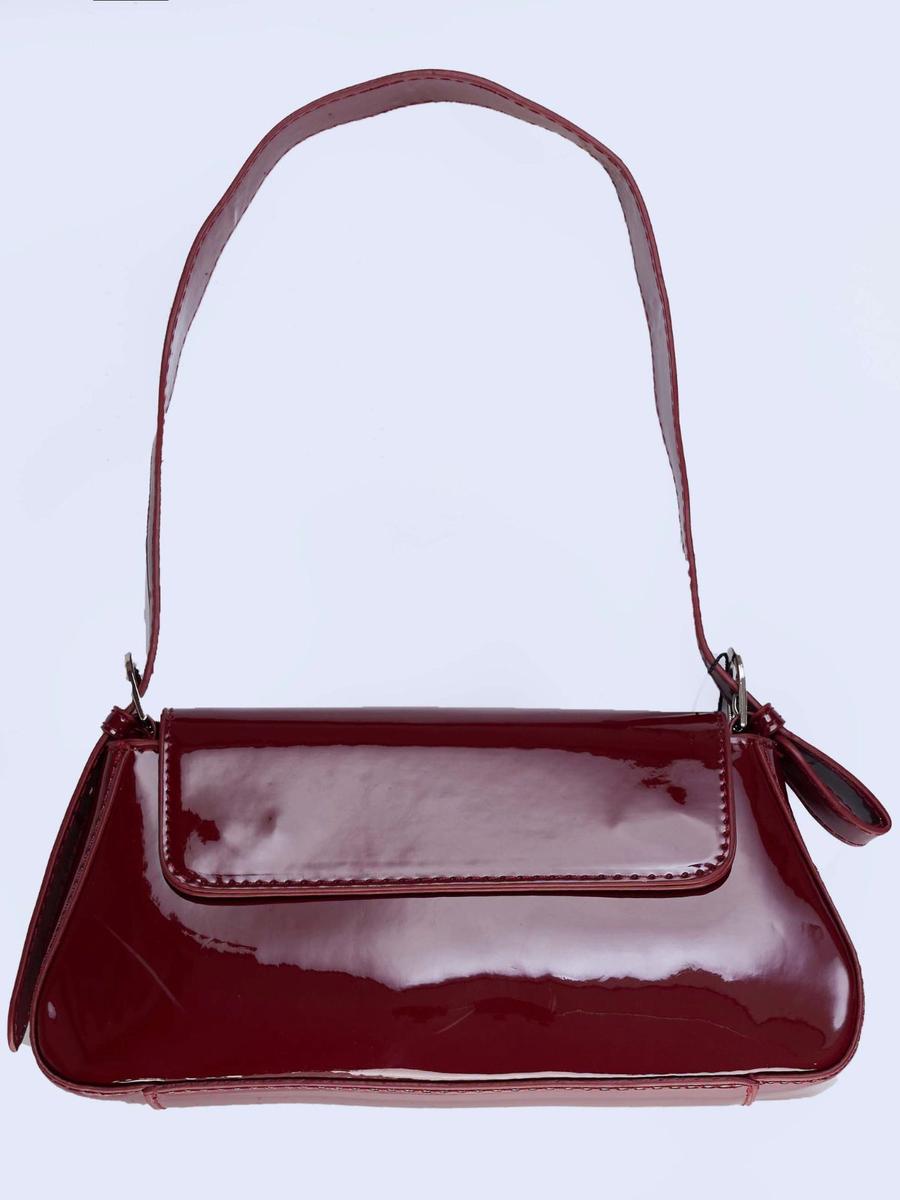 Sac baguette cuir verni