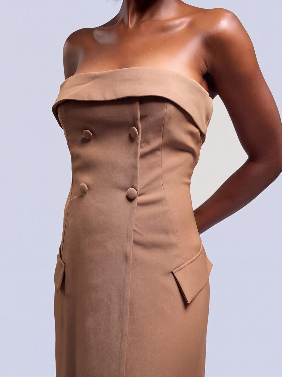 Robe maxi bustier blazer