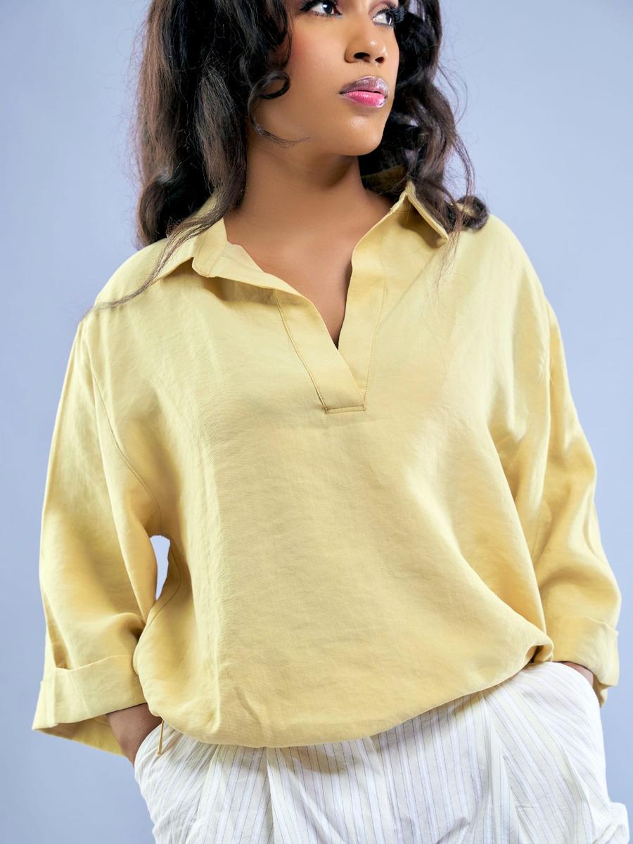 Blouse ample à encolure V