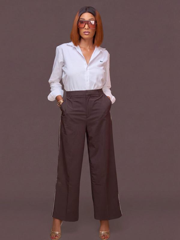 Pantalon large liseré