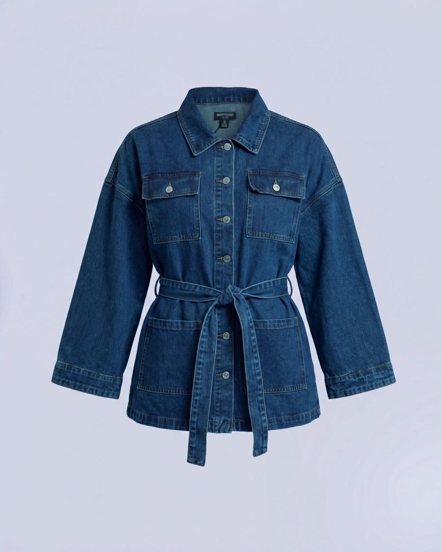 Robe en Jean ceinturée